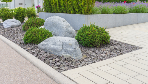 Modern Garden design boulders